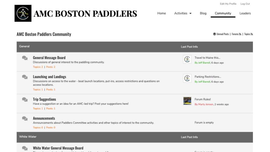 AMC Boston Paddlers Community Forums